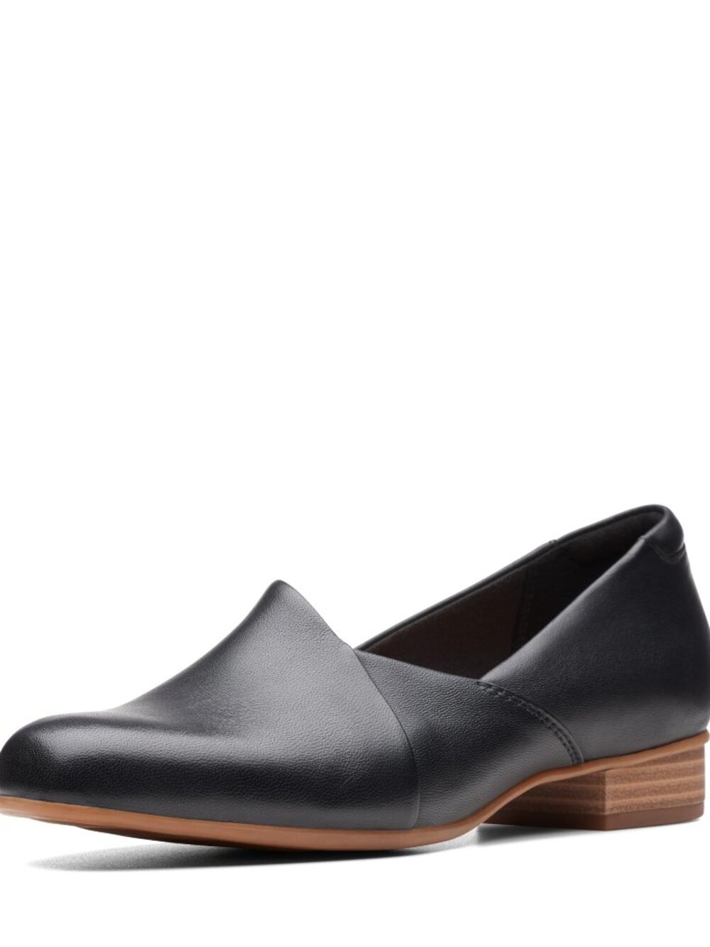 Clarks Women's Juliet Palm Loafer, Black Leather, 8 W US